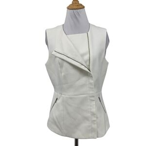 XOXO Light Blue Asymmetrical Zip Sleeveless Vest Size M